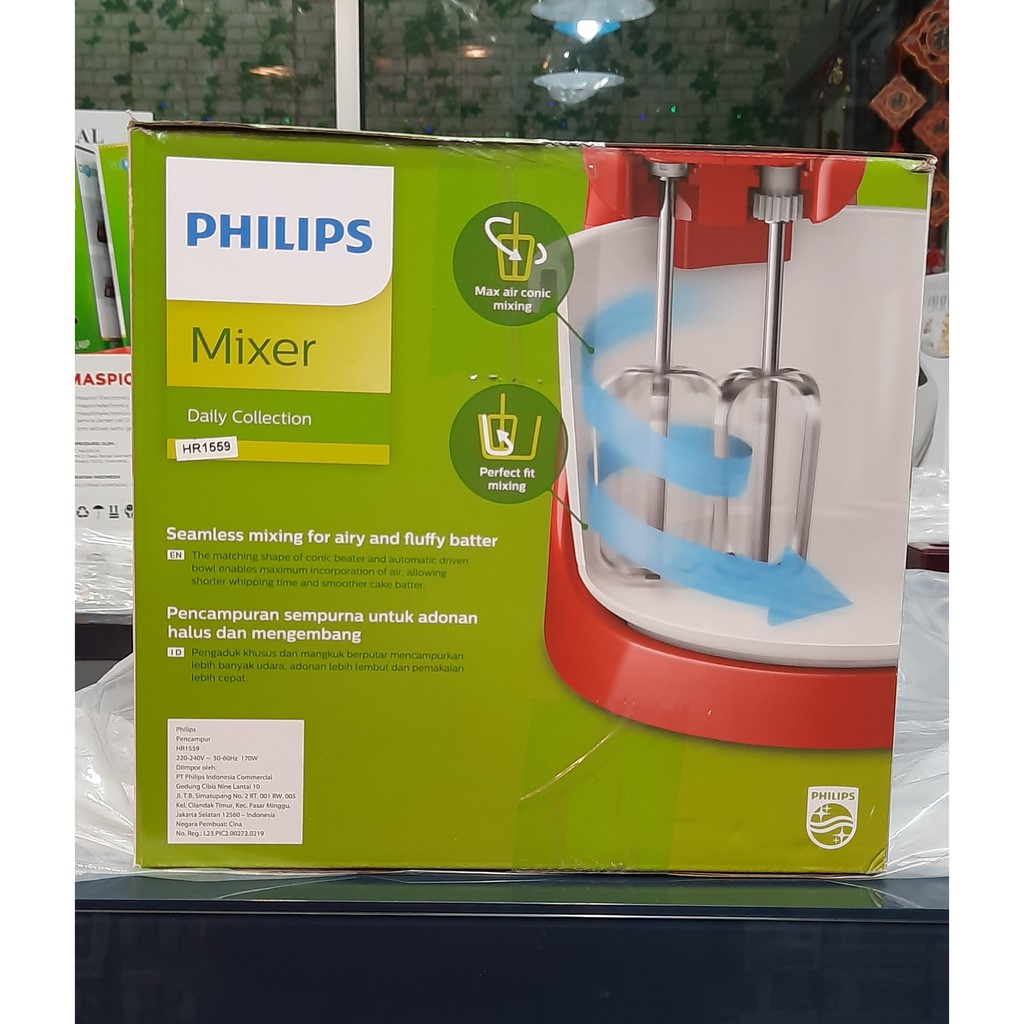 Philips Hand Stand Mixer / Mixer Berdiri / Pencampur Pengaduk HR 1559