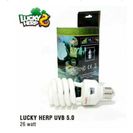 Lucky Herp Reptile UVB 5.0 26 Watt Tropical UVB Lampu Reptil 26w