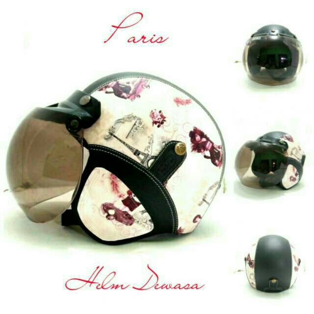 TERBARU HELM BOGO DEWASA RETRO KULIT SNI KACA BOGO ORIGINAL/HELM INK/HELM CUSTOME