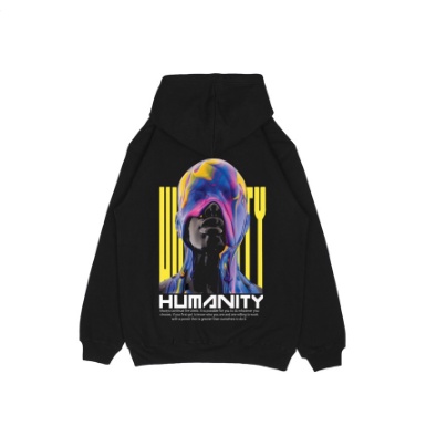 Hoodie Sweater Hoodie Pria Distro Keren / Baju Oversize Motif Sablon Humanity