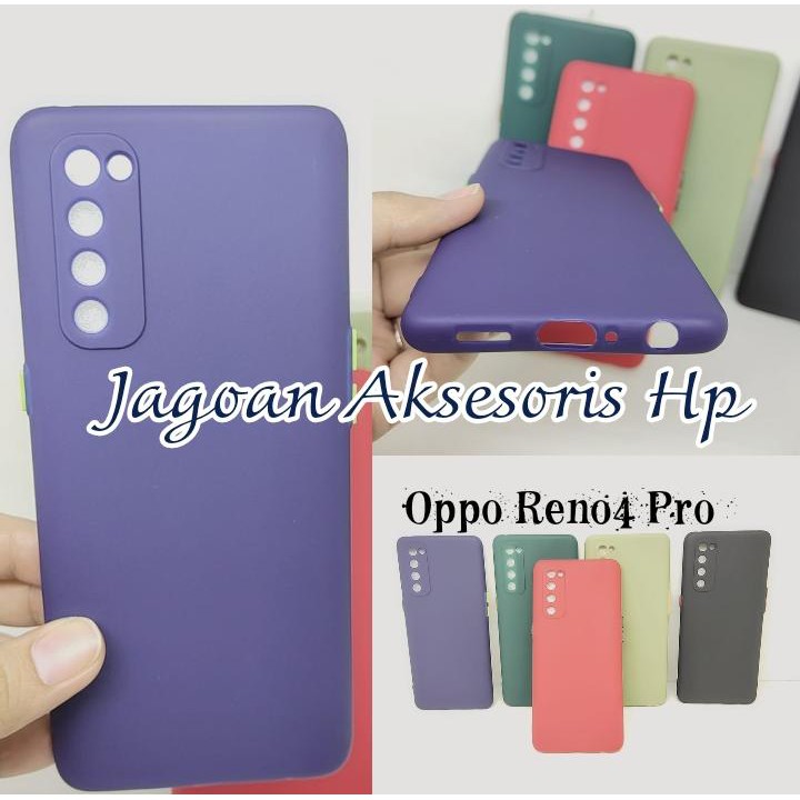 SMPC TPU Candy Oppo Reno4 Pro 6.5 inch SoftCase Macaron Protection Camera Tombol Warna