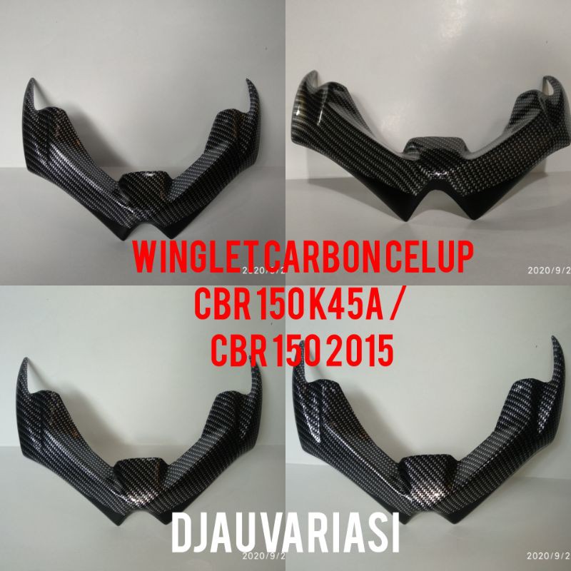 WINGLET CARBON CBR 150 2015 LOKAL..WINGLET CBR 150 K45A LOKAL