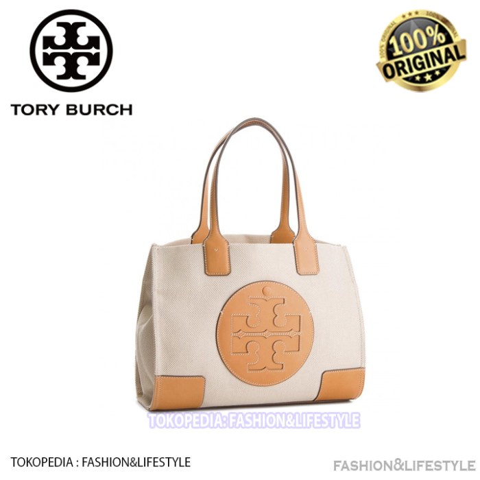 Tory Burch Mini Ella Canvas Tote - Tas Tory Burch Original 100%