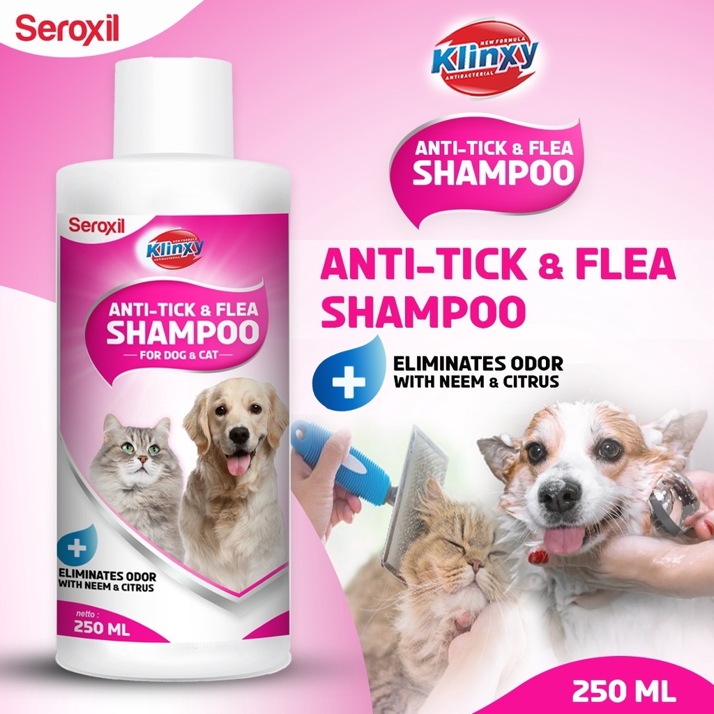 KLINXY Dog &amp; Cat Pet Shampoo / Shampo Kutu Hewan Anjing Kucing 250ml