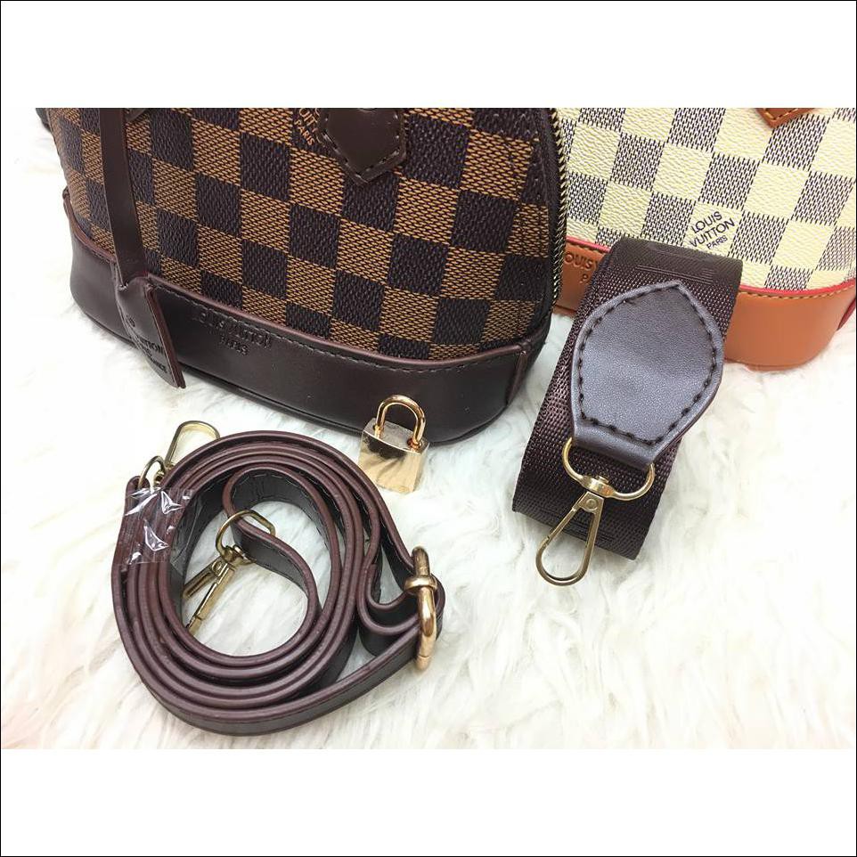 Tas Wanita Tas Selempang Tas Batamimport Tas Lv Alma Mini Double Strap