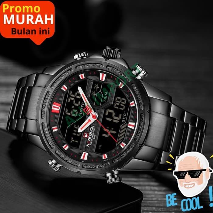 [TERLARIS] Pria Stainless Tentara Militer Jam Tangan Naviforce Mewah