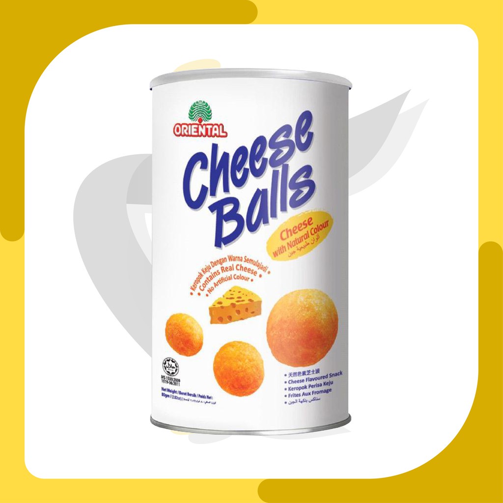 

Snack Import - Oriental Cheesse Ball snack / Oriental Super Ring Snack Keju kaleng 80gr