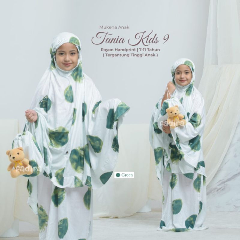 mukena tania kids 9 free tas boneka - mukena anak