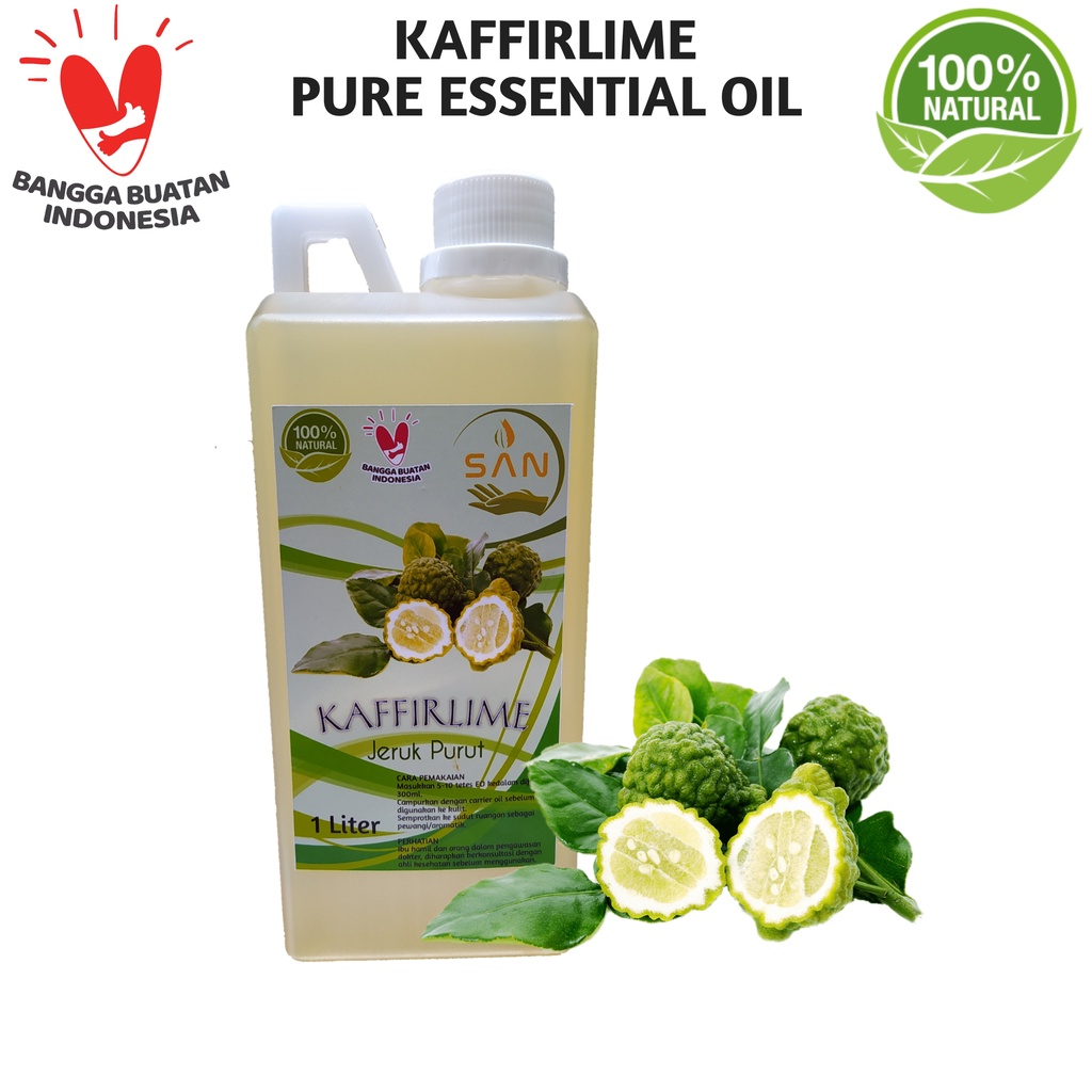Kaffirlime Pure Essential Oil 1 Liter│Minyak Atsiri Jeruk Purut Murni