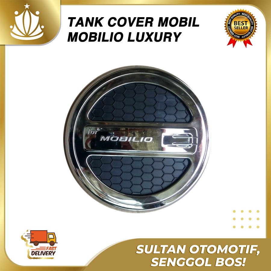 Tank Cover MOBILIO / Tutup Bensin Tangki Tengki MOBILIO Model Hitam Chrome