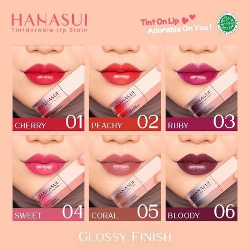 OMBRE LIPTINT HANASUI TERMURAH FREE KUAS MASKER / Lipcream hanasui termurah / Ombre hanasui / Lipstik Hanasui