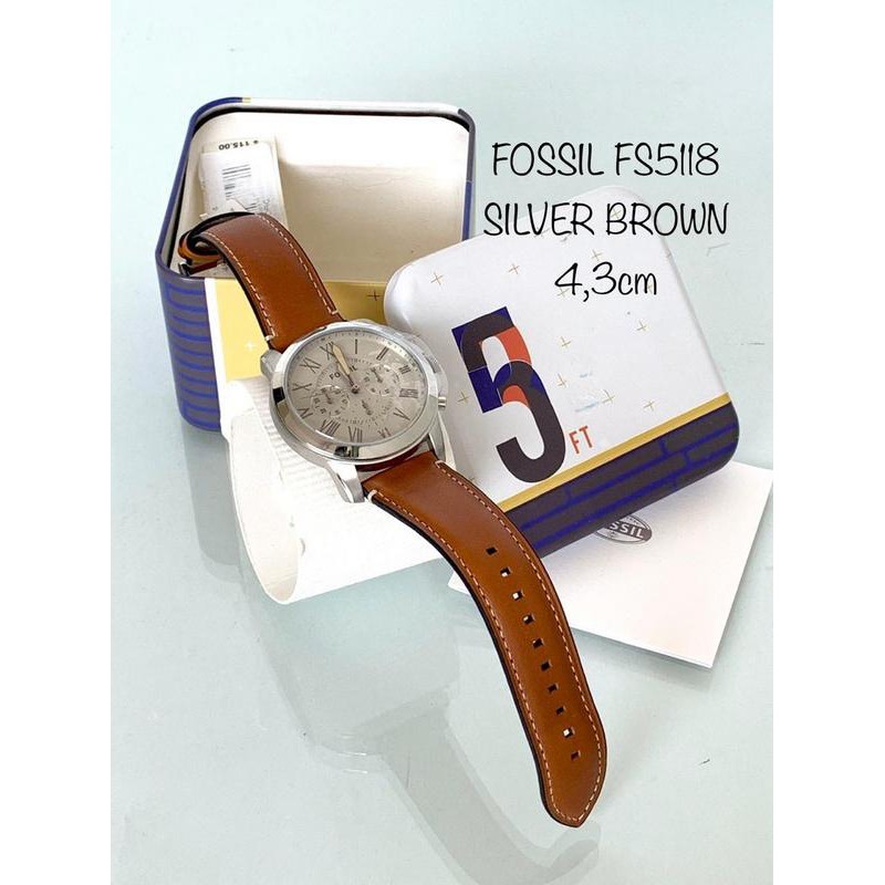 jam fossil original leather watch brown fs5118