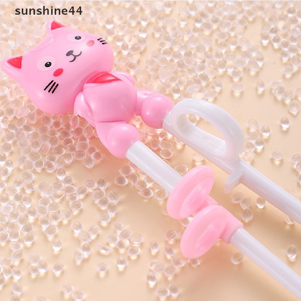 Sunshine 1 Pasang Sumpit Anak Bentuk Kepala Hewan Kartun Untuk Latihan Makan