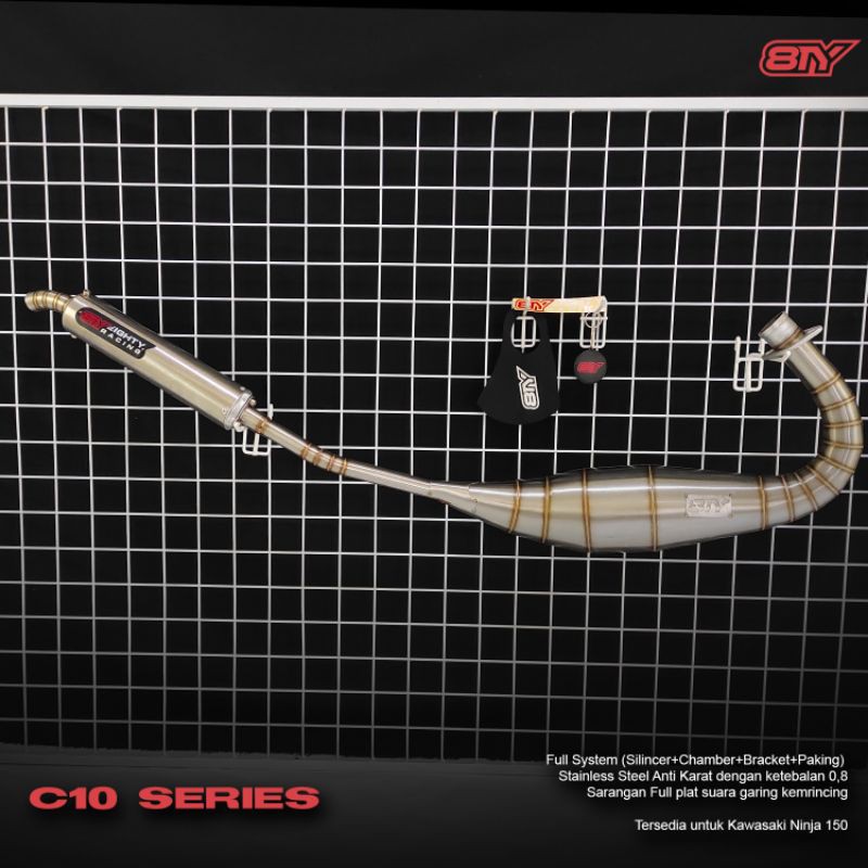 Knalpot Ninja R SS RR Full Stainless Steel Eighty Racing Series C10