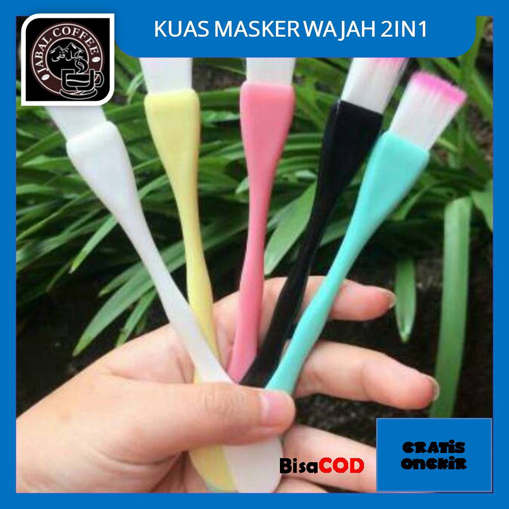 Spatula Plus Kuas Masker Wajah / Kuas Masker Wajah 2 In 1