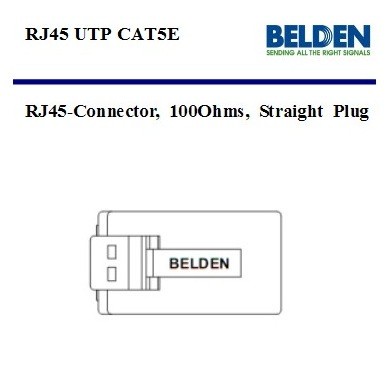 BELDEN AP700007 RJ45 CONNECTOR UTP CAT5E STRAIGHT MALE PLUG