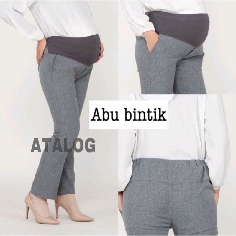 ATALOG - Celana Kerja Kantor Formal Wanita Hamil Slimfit