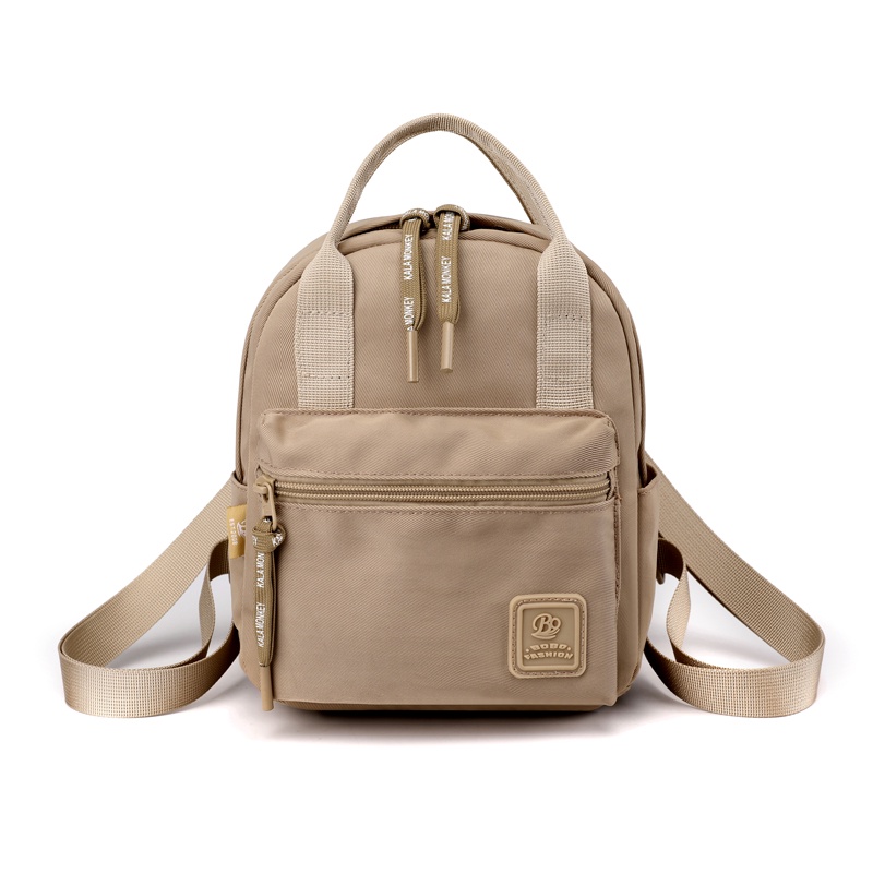 BOBO FASHION -Tas ransel wanita bobo 3072 tas ransel nilon waterproof-BEIGE