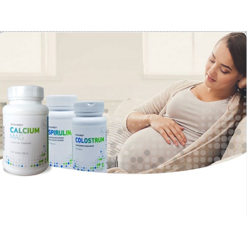 suplement ibu hamil dan menyusui Colostrum  + Spirulina + calcium mag  100% Original