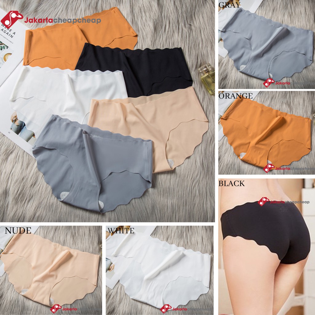 JC077 Celana Dalam Wanita Premium Quality Seamless Celana Dalam Wanita Motif Bunga CD