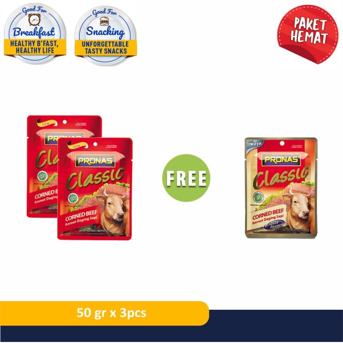

Gg0Hh Pronas Kornet Sapi Sachet 50G (2Pc) Free Kornet Sachet Keju 50 G (1Pc) Ds0kk