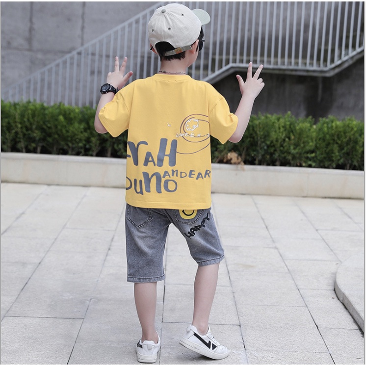 babyfit BAZIC setelan anak cowok kaus oblong dengan celana jeans premium