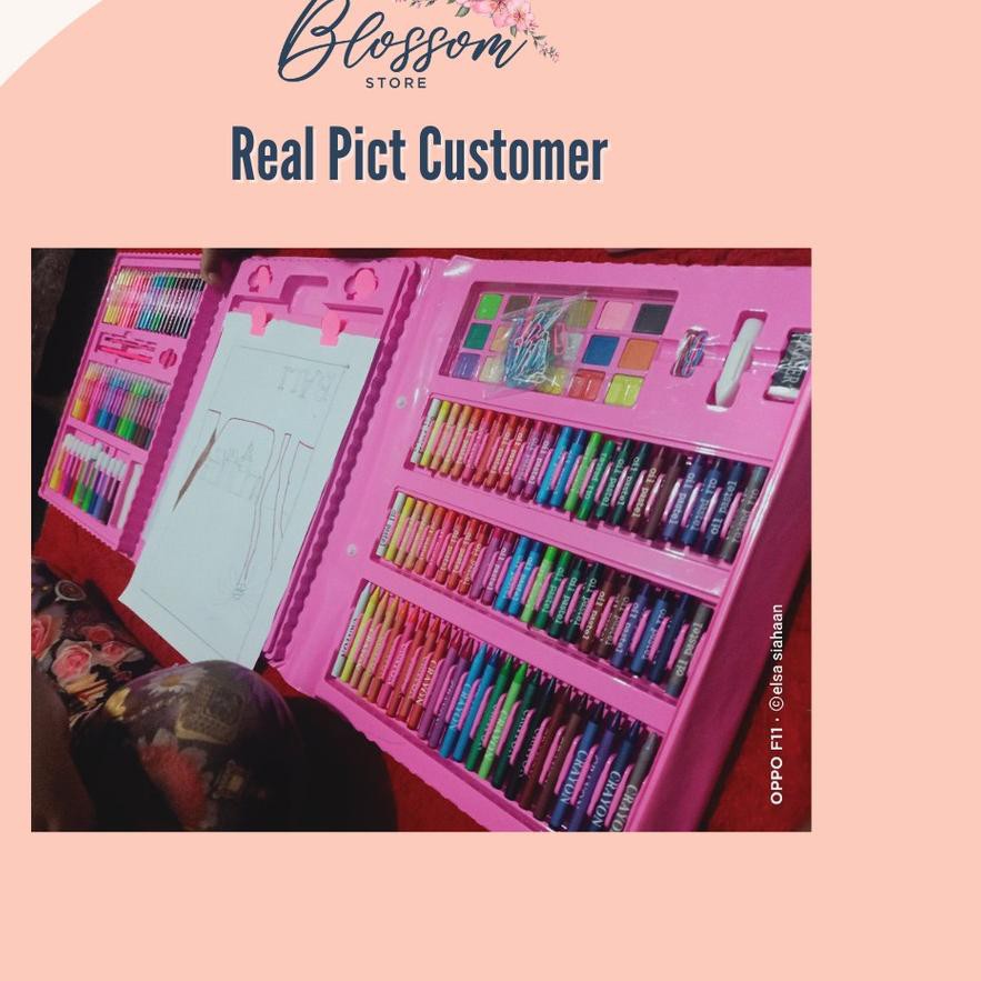 

[Di.sini.tempátnyá@] Alat Lukis Set 208pcs Crayon Oil Paste Krayon Mewaranai Pensil Warna Cair Perle