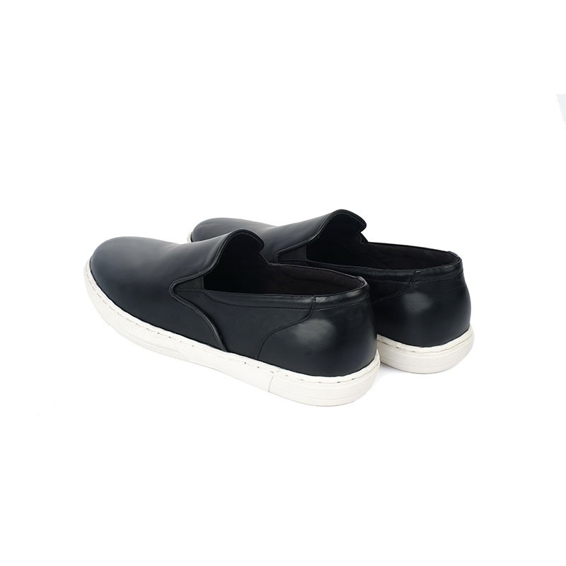 Winshor - Sepatu sneakers kulit pria - 9302 - Milton Black white