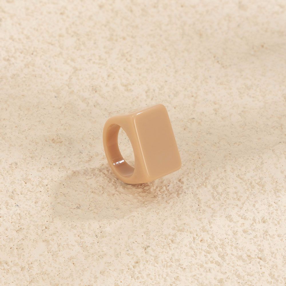 MXBEAUTY Women Girls Finger Rings Korean Thumb Rings Resin Rings Rectangle Square Punk Solid Color Chunky 2021 New Style Marbling Fashion Jewelry/Multicolor