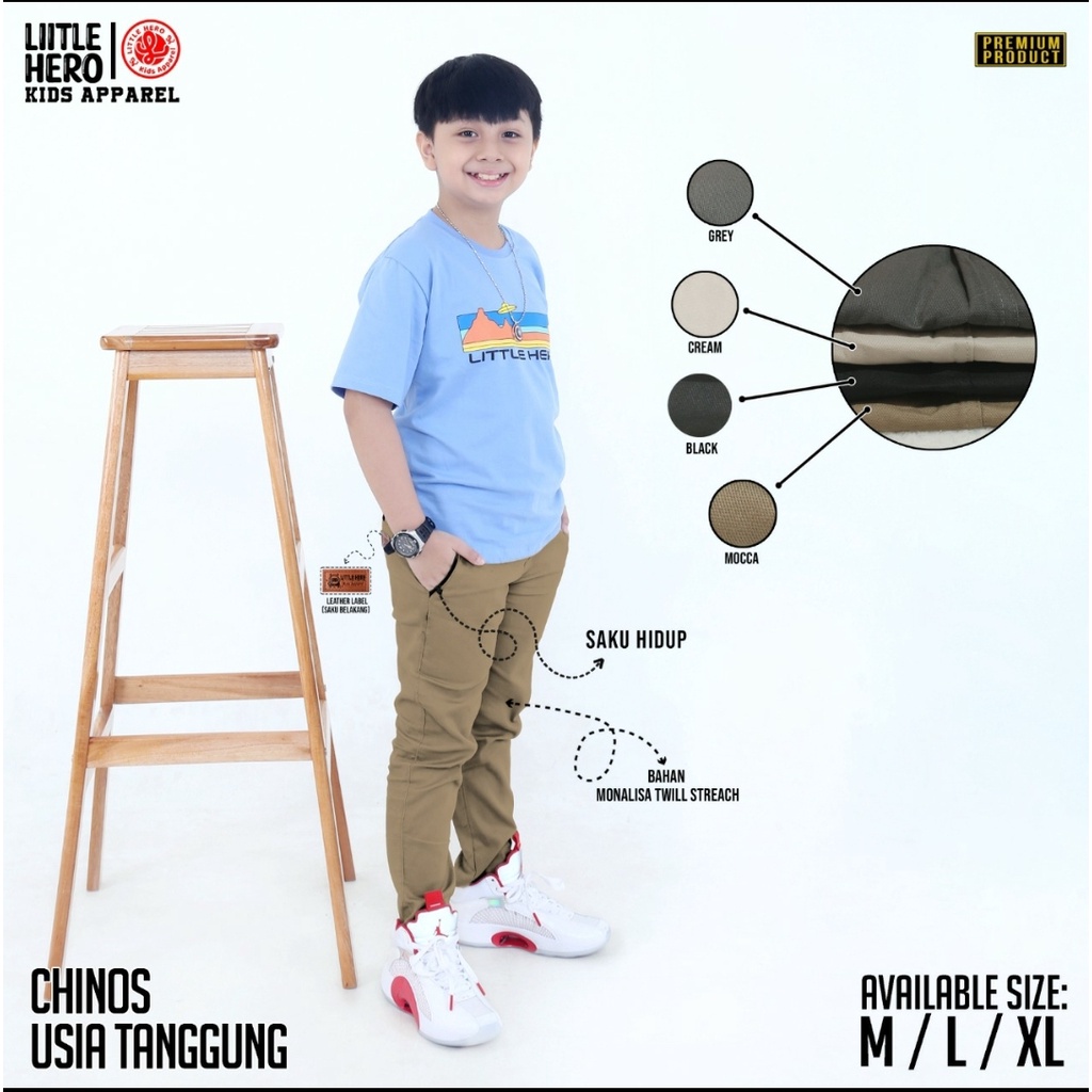 Celana Chino Anak Panjang 10-13 Tahun Anak Laki-laki Dan Perempuan Bisa Pilih Warna bisa COD-4