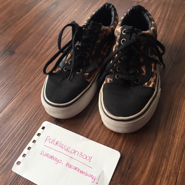 vans oldskool leopard second