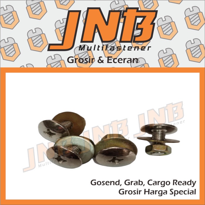 BAUT + MUR + RING DUDUKAN PLAT NOMOR SET ( ISI 4 )