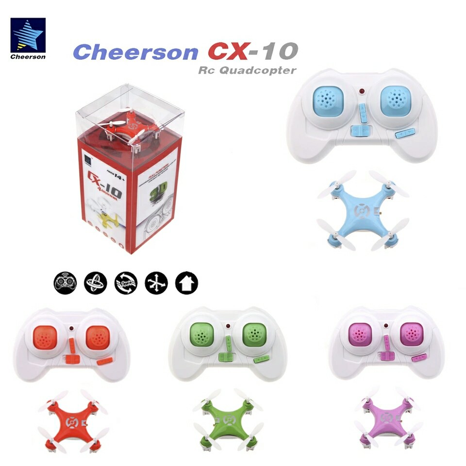 Cheerson CX-10 Mini Quadcopter - Drone Kecil dengan Kontrol FPV dan 3D Flips