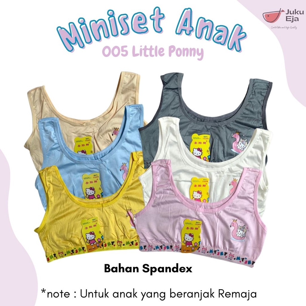 Miniset Anak Motif Karakter 005 / 8101 / 8102  / Velly Tanpa Busa - Bra Remaja