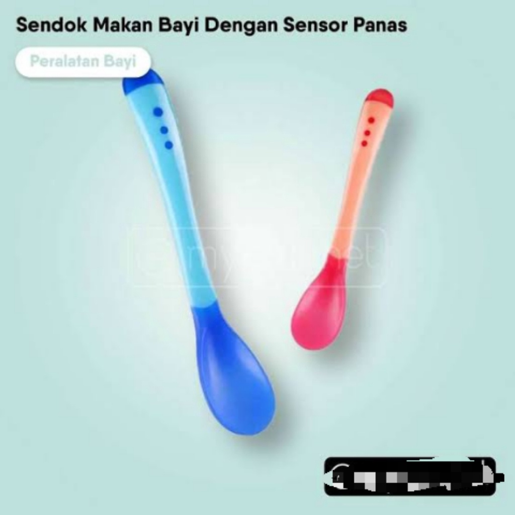 Sendok bayi / sendok makan baby safe flexible dan heat indicator sensor spoon