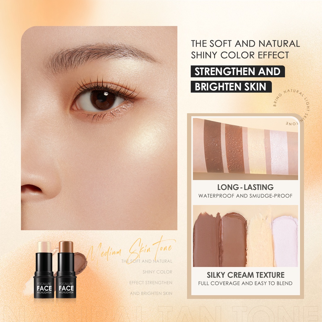 FOCALLURE Highlighter &amp; Coutour Stick (BPOM &amp; 100% ORI )