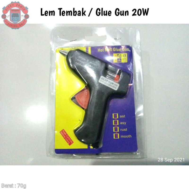 

Glue Gun / Lem Tembak 20 Watt Listrik • Alat Kerajinan Tangan DIY Kreatif Kantor Lim Bakar Kecil 20W Karet Plastik Kabel