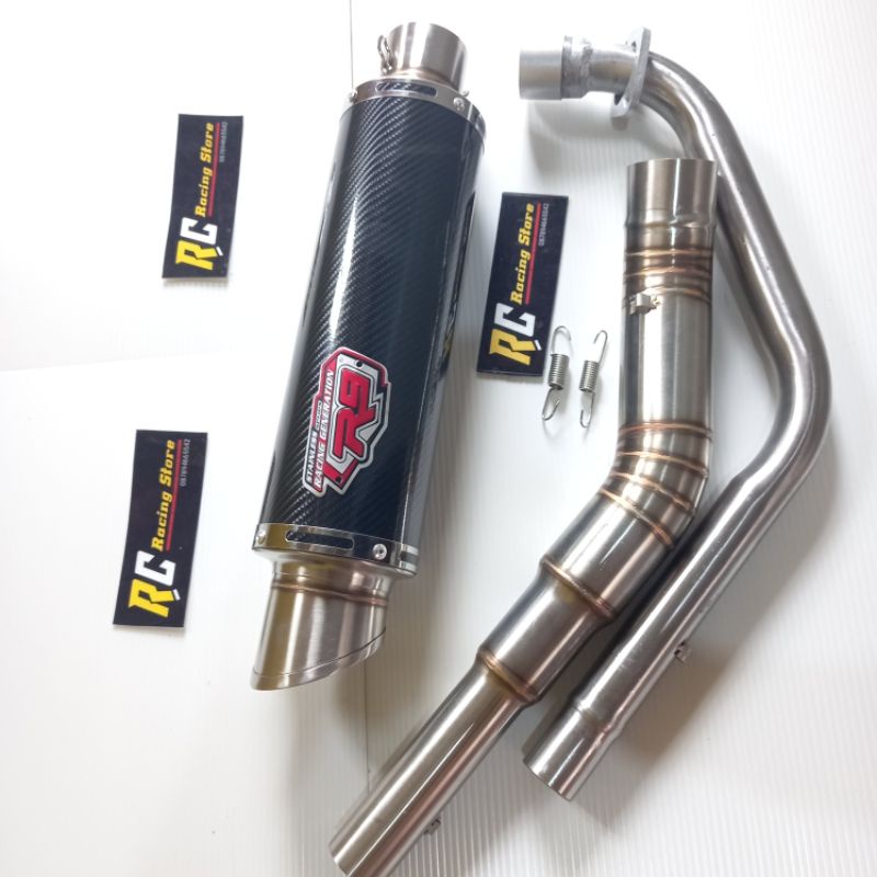 Knalpot Racing R9 Carbon Jupiter Mx Old Mx King Byson R15 Vixion Satria Fu  Gsx150 Full System