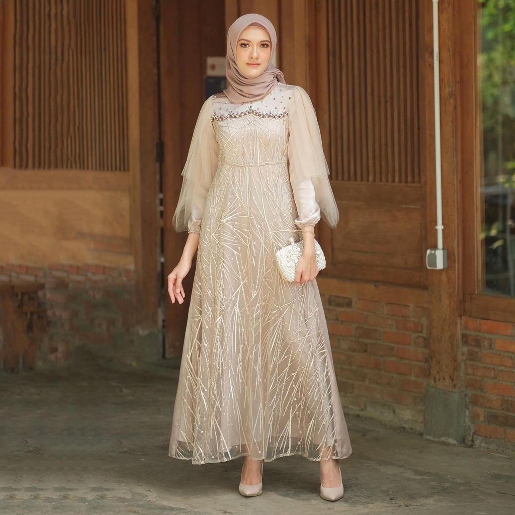 READY JUMBO DAN ALLSIZE | BISA COD MAXI DRESS GAMIS BROKAT LUNA DRESS BRUKAT TULLE KEKINIAN OUTFIT PESTA SERAGAM BRIDESMAID GAMIS BROKAT TILLE DRESS KONDANGAN GAMIS LEBARAN