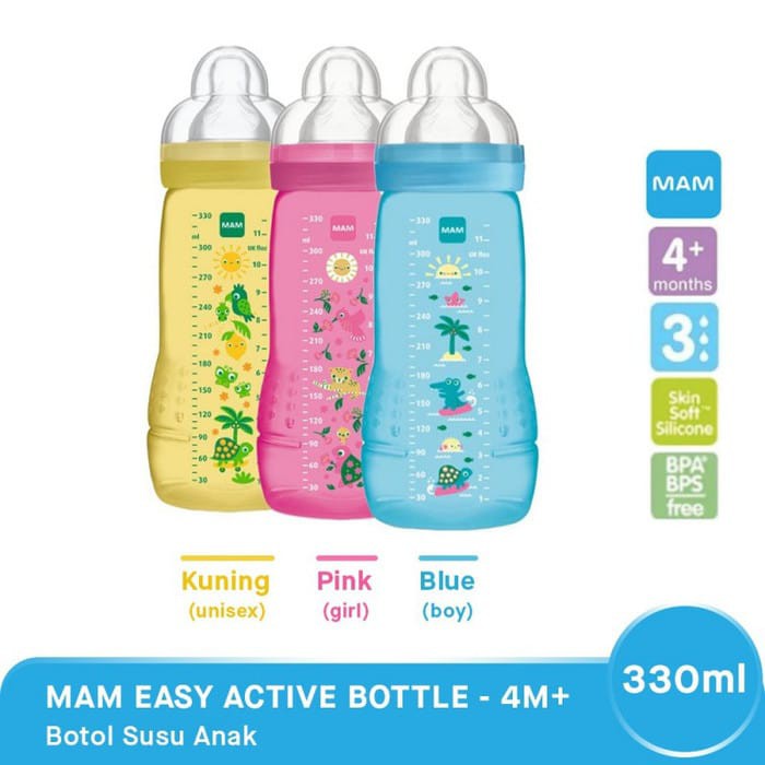 MAM Easy Active Bottle 330 ml / MAM Botol Susu Baby 330 ml