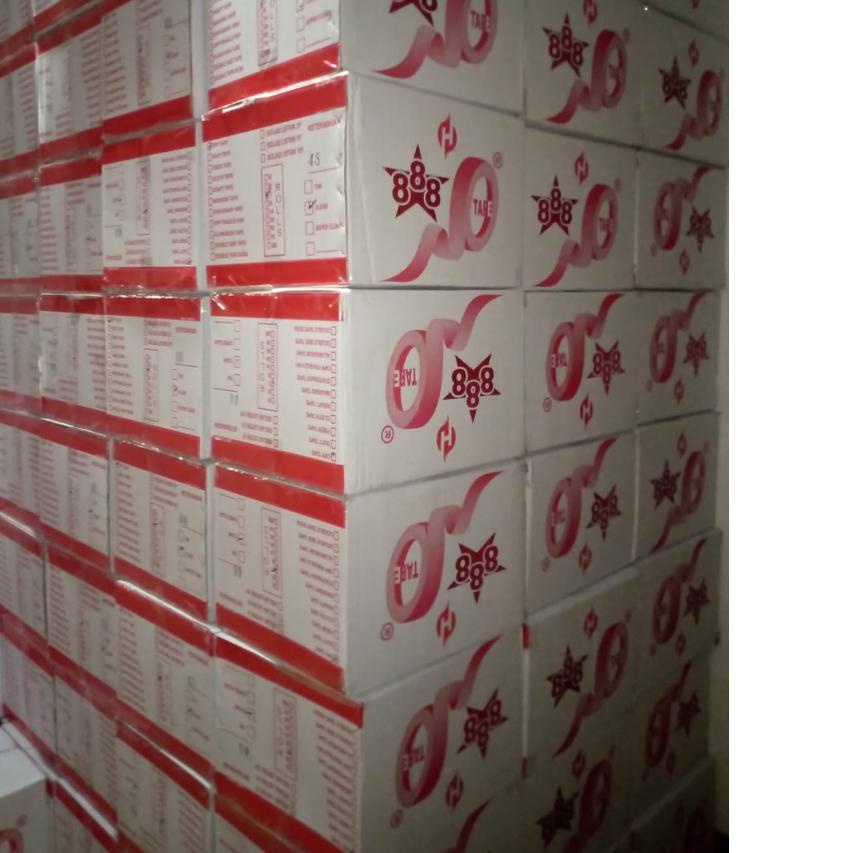 

Grosir LAKBAN NAWA TAPE/888 STAR BENING DAN COKLAT UKURAN 48 MM X 100 YARD HARGA 1 DUS`