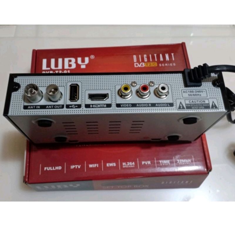 Set Top Box Luby DVB T2 01 TV Siaran Digital Receiver STB BISA Youtube &amp; Rekam Siaran TV