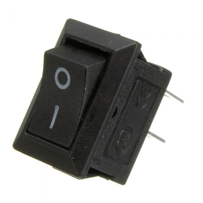 ROCKER SWITCH SAKLAR POWER KCD11 15X20MM 6A 250VAC 10A 125VAC 2 PIN SPST - HITAM