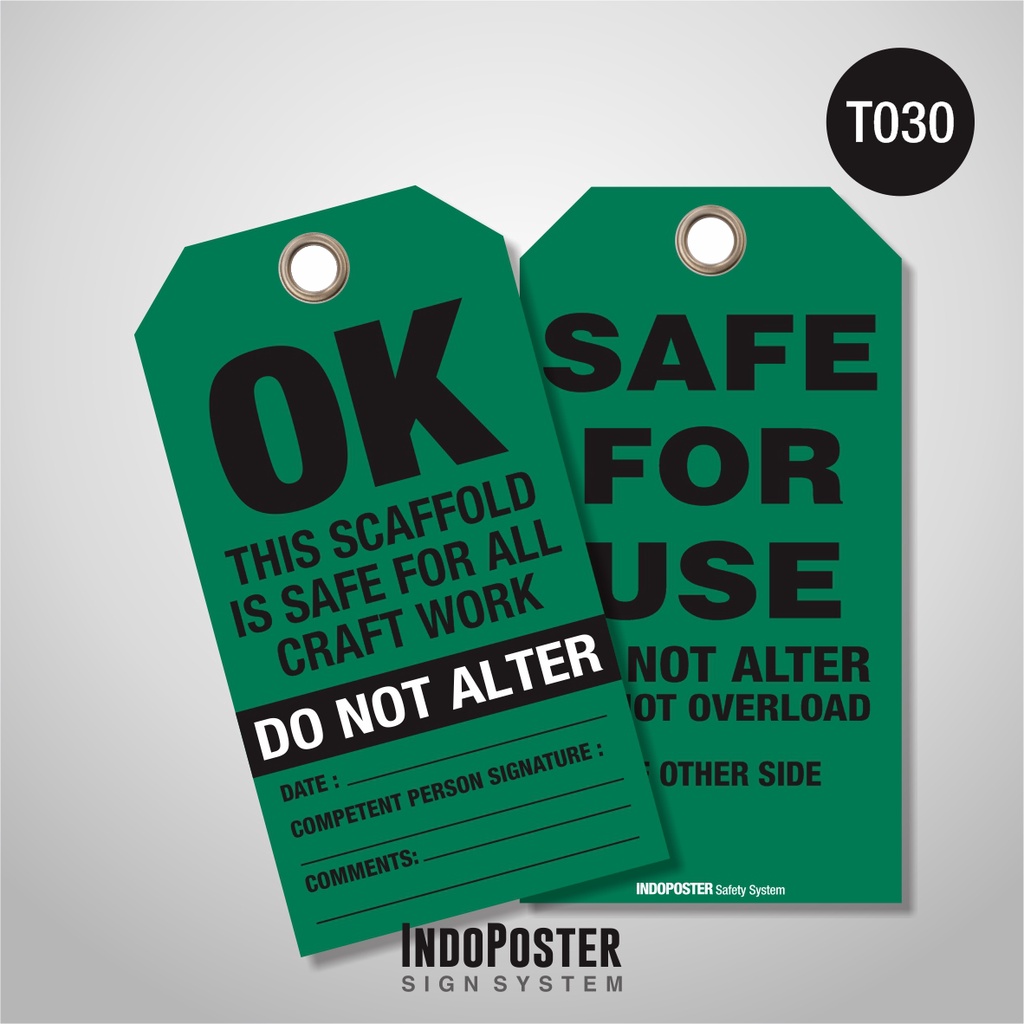 

Tag Out LOTO Lock Out Tag Out PVC Safety K3 OSHA ANSI ISO OK This Scaffold Has Been Erected Safe for Use