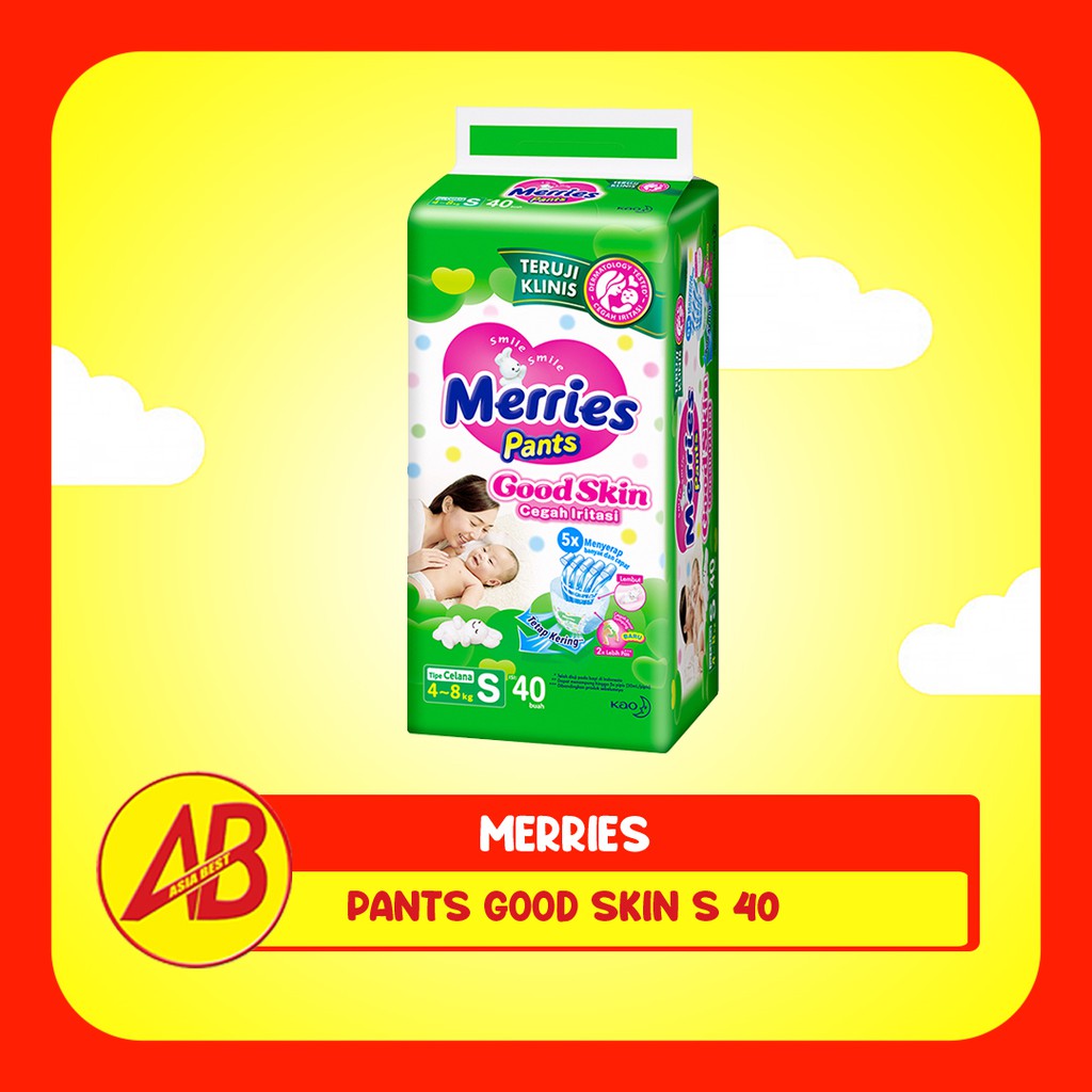 MERRIES PANTS GOOD SKIN S 40 / Popok celana anak &amp; bayi