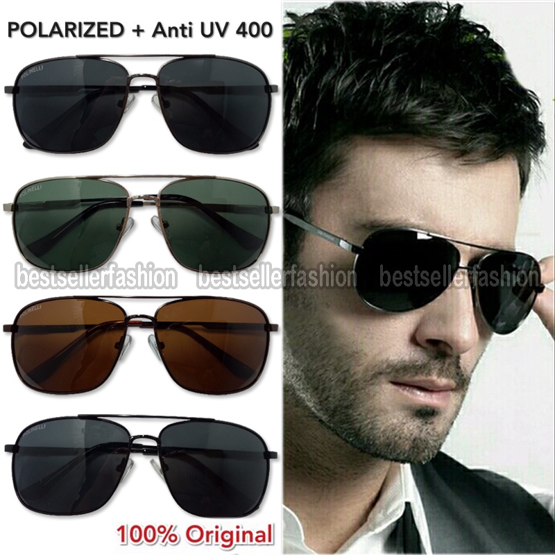 NEW!! Kacamata Hitam Gaya Full Lensa Hitam Polarized Anti Silau Pria Wanita Kacamata Retro Cassual Trend Suglasses K34 hitam Kaca mata Fashion Design Korea Polarised