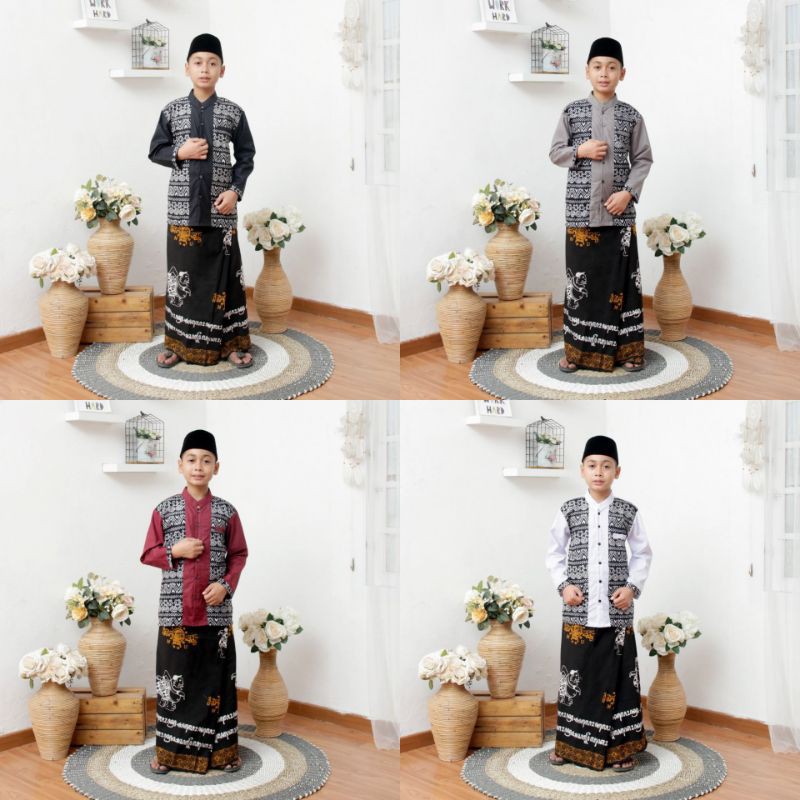 BAJU KOKO BATIK KOMBINASI ANAK REMAJA SD SMP
