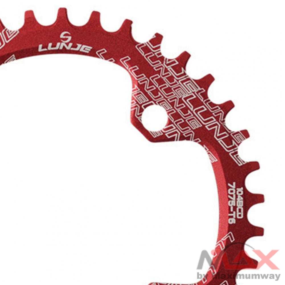 LUNJE Gigi Sprocket Sepeda Chainring Aluminium Round 32T - 104BCD Warna Hitam