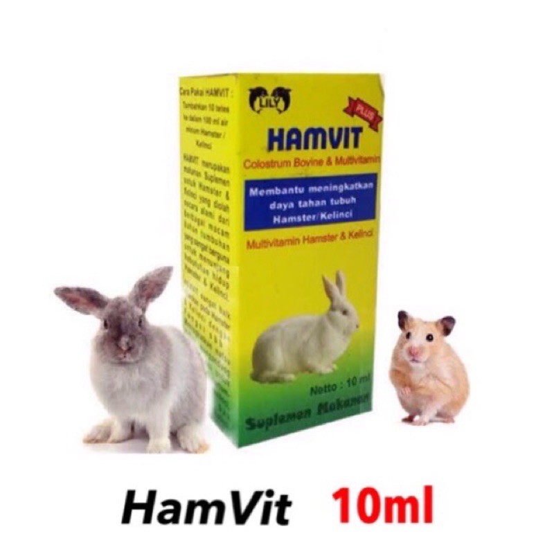 Rp.6.000 |HAMVIT Vitamin Hamster dan Kelinci HAMVIT 10ml Suplemen Makanan Bernutrisi Multivitamin