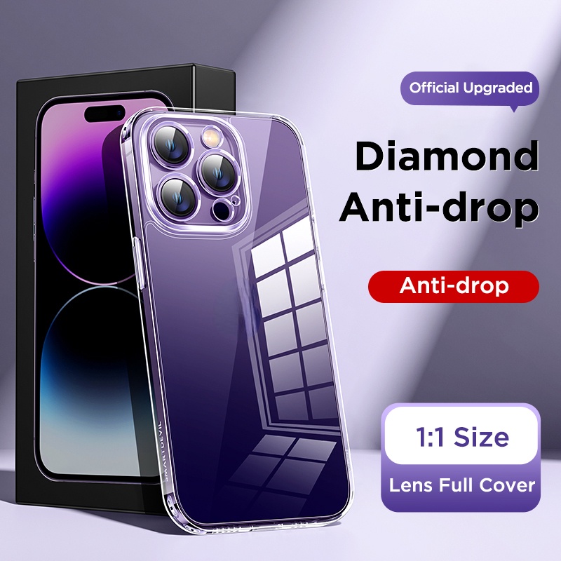 Hard case PC Transparan shockproof cover iPhone 14 13 12 Pro max plus 11 Pro X Xs max XR 7plus 8plus